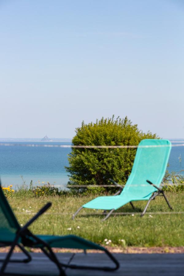 La Metairie-Du-Vauhariot - Vue Mer Et Mont Saint Michel - Piscine Chauffee - Acces Gr34 Cancale Ngoại thất bức ảnh